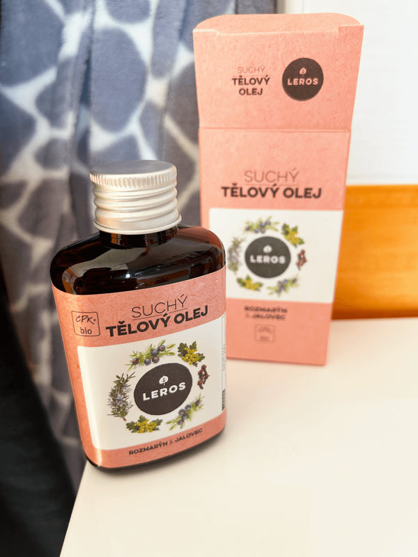 LEROS Suchý tělový olej BIO (100 ml) - Rozmarýn & jalovec