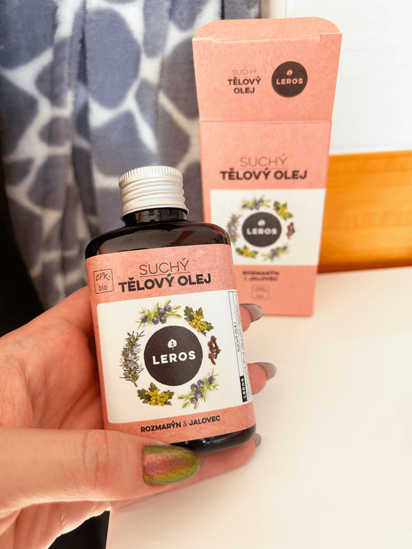 LEROS Suchý tělový olej BIO (100 ml) - Rozmarýn & jalovec