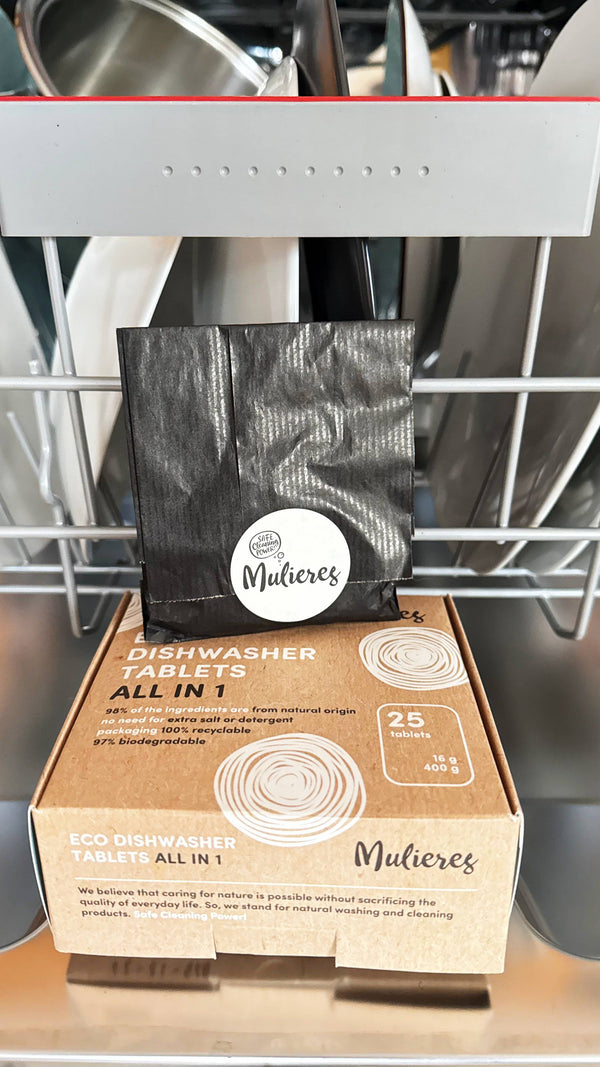 Tablety do umývačky riadu Mulieres - všetko v jednom