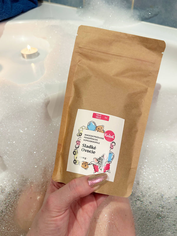 Kvitok Magická pěna do koupele Sladké ovoce