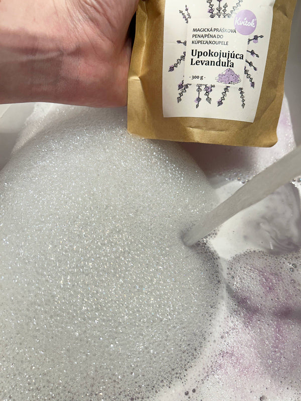 Kvitok Magická pěna do koupele Zklidňující levandule