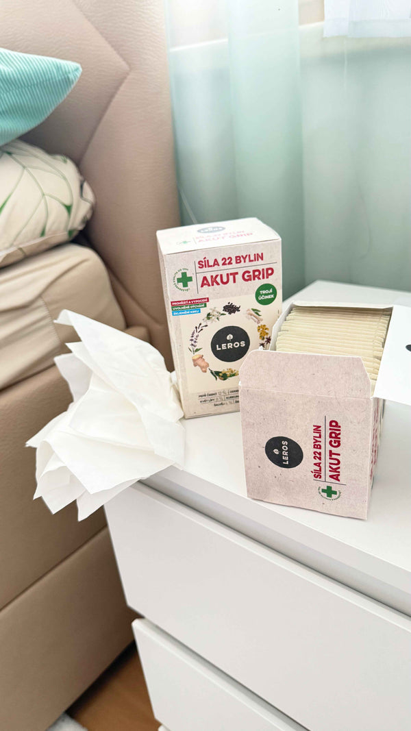 LEROS Bylinný čaj Síla 22 bylin AKUT GRIP - nálev. sáčky (20 x 2,5 g)