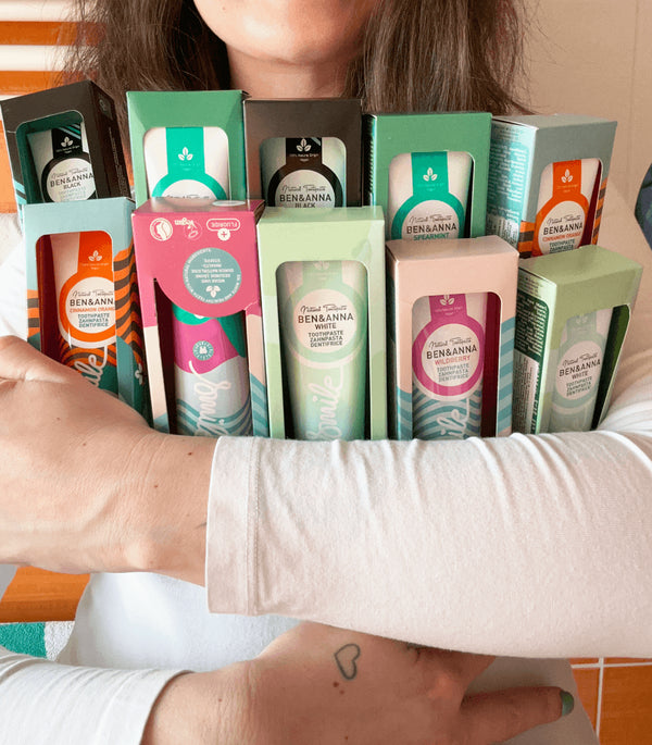 Fluoridová zubná pasta Ben & Anna (75 ml) - Škoricový pomaranč