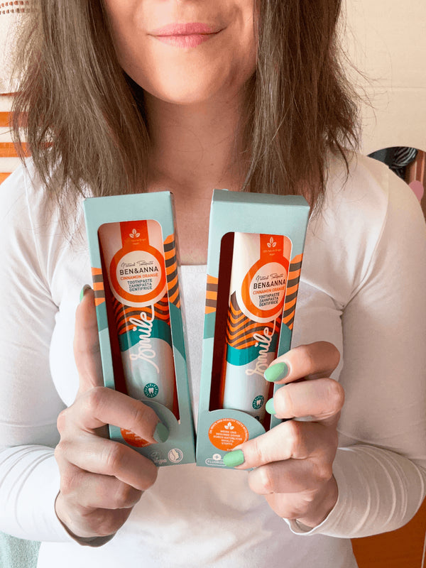 Fluoridová zubná pasta Ben & Anna (75 ml) - Škoricový pomaranč