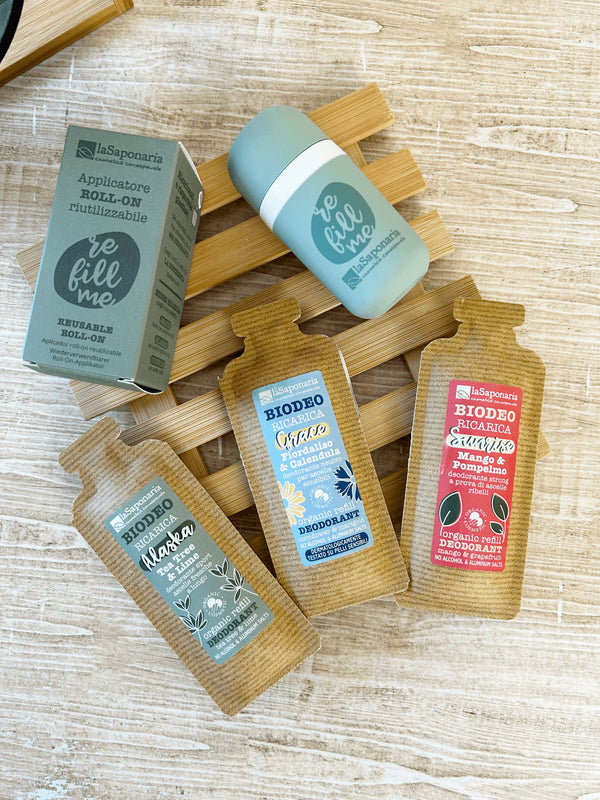 deodorant laSaponaria roll-on aplikátor - opakovane naplniteľný