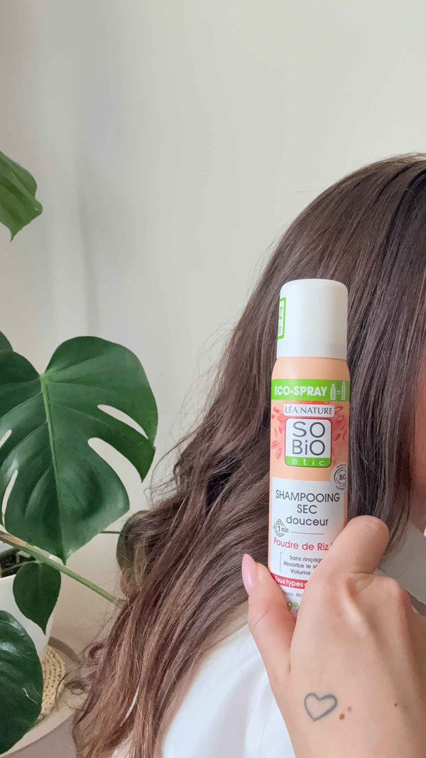 SO’BiO étic Jemný suchý šampon ve spreji pro citlivou pokožku hlavy BIO (100 ml)