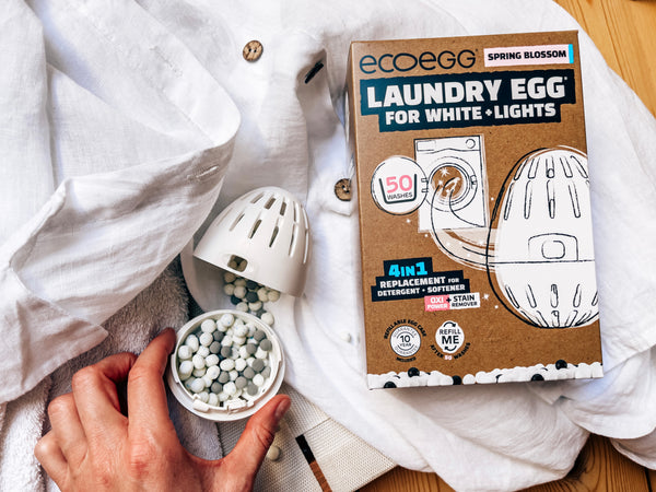 Ecoegg Vajíčko na pranie bieleho oblečenia s vôňou jarných kvetov - na 50 pracích cyklov