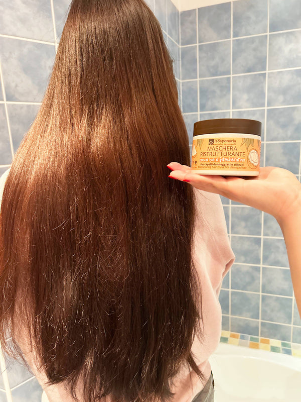 laSaponaria Restrukturalizační maska na vlasy s kokosem a fytokeratinem (200 ml)