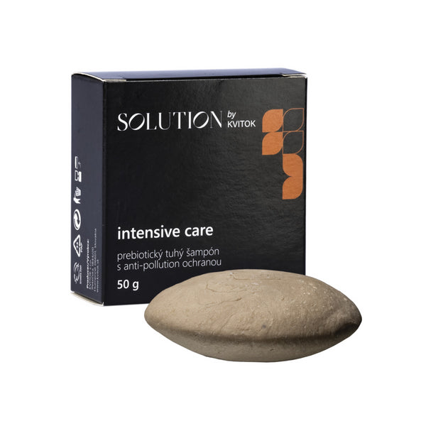 Kvitok Solution Prebiotický tuhý šampón s ochranou proti znečisteniu Intensive Care (50 g)