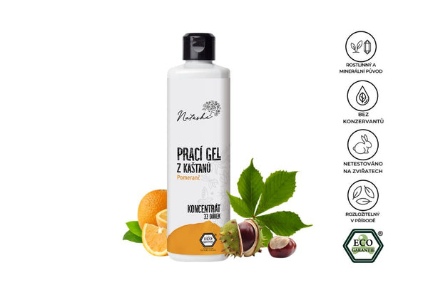 Natasha Prací gel z kaštanů Pomeranč - koncentrát