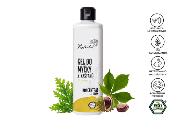Natasha Gel do myčky z kaštanů Citronela - koncentrát (500 ml)