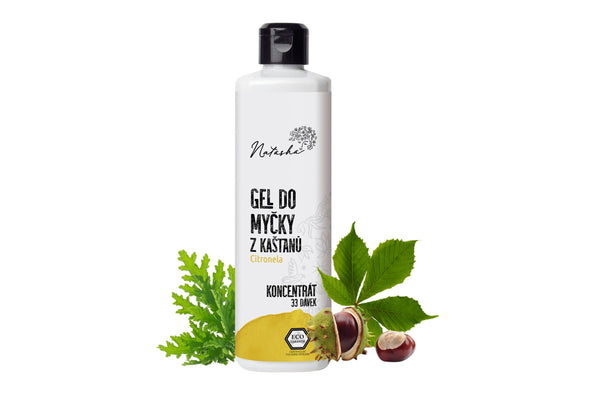 Natasha Gel do myčky z kaštanů Citronela - koncentrát (500 ml)