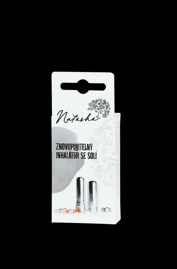 Natasha Kovový inhalátor znovuplnitelný se solí (1 ks)