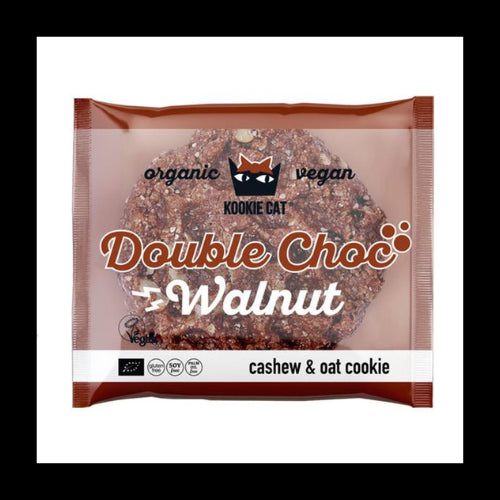 Kookie Cat Sušenka dvojitá čokoláda s vlašskými ořechy BIO (50 g)