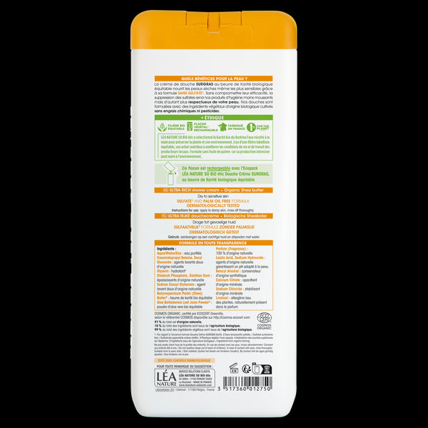 SO’BiO étic Krém sprchový SURGRAS s máslem karité BIO (650 ml)