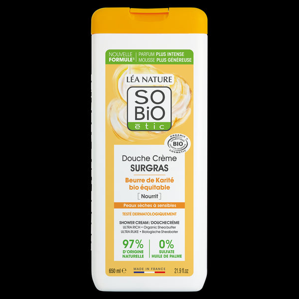SO’BiO étic Krém sprchový SURGRAS s máslem karité BIO (650 ml)