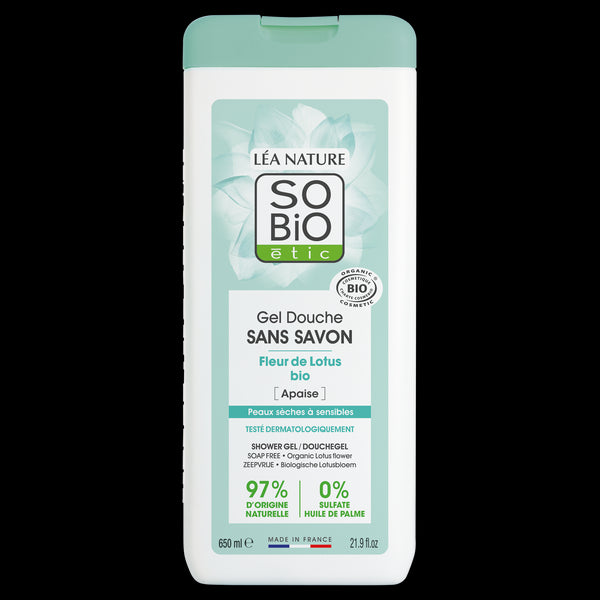SO’BiO étic Gel sprchový BEZ MÝDLA s lotosovým květem BIO (650 ml)