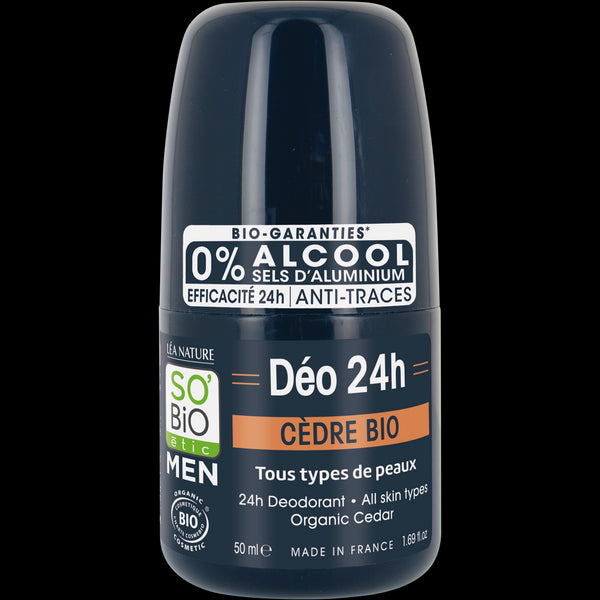 SO’BiO étic Deodorant roll-on 24h MEN - cedr BIO (50 ml)