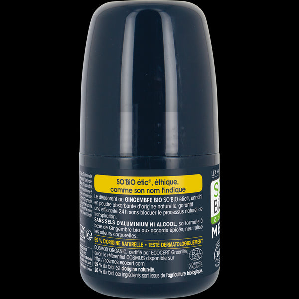 SO’BiO étic Deodorant roll-on 24h MEN - zázvor BIO (50 ml)