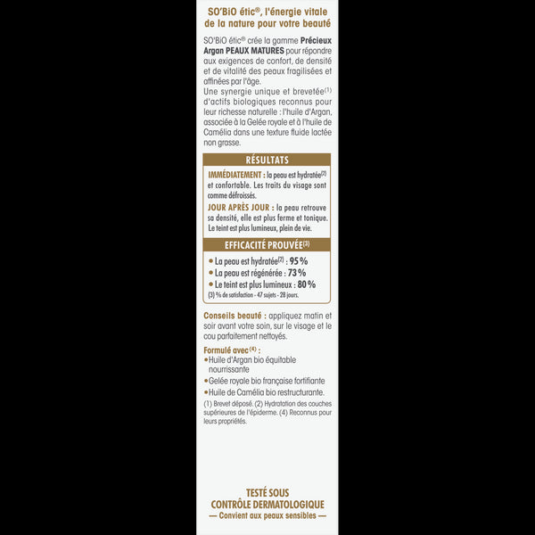 SO’BiO étic Anti-Age Precieux Argan Sérum hydratační a regenerační GOLD BIO (30 ml)