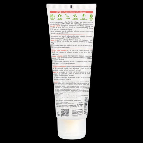 SO’BiO étic Šampon jemný s mandlovým mlékem a rýžovým proteinem BIO (250 ml)