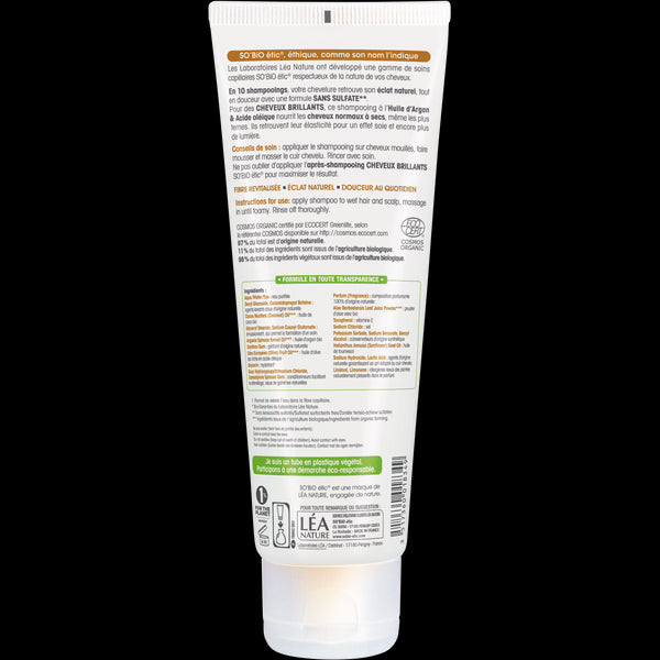 SO’BiO étic Šampon argan pro lesk - pro normální až suché vlasy BIO (250 ml)