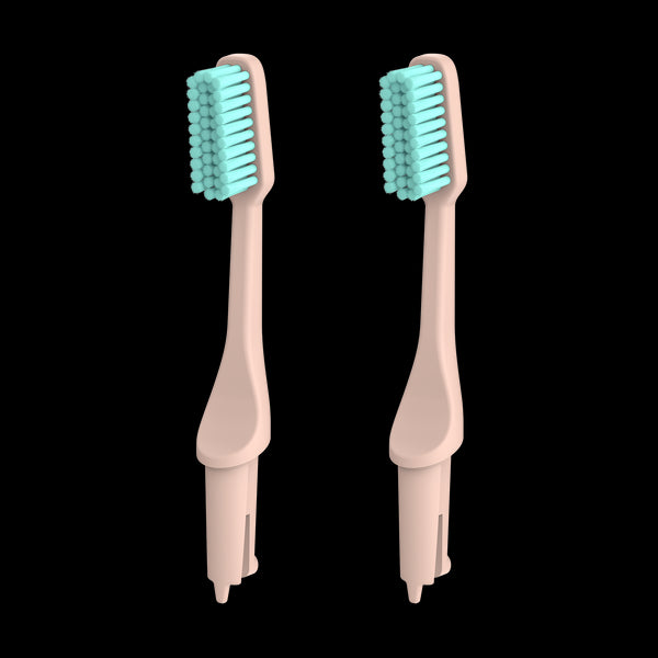 TIO TIOBRUSH Náhradné hlavice na zubnú kefku (mäkké) - Peach Blush - 2 ks