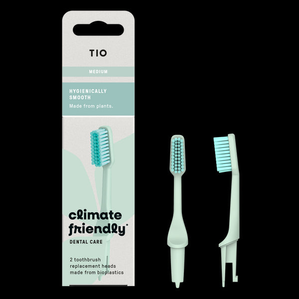 TIO TIOBRUSH Náhradné hlavice pre zubnú kefku (stredné) - Cool Dew - 2 ks