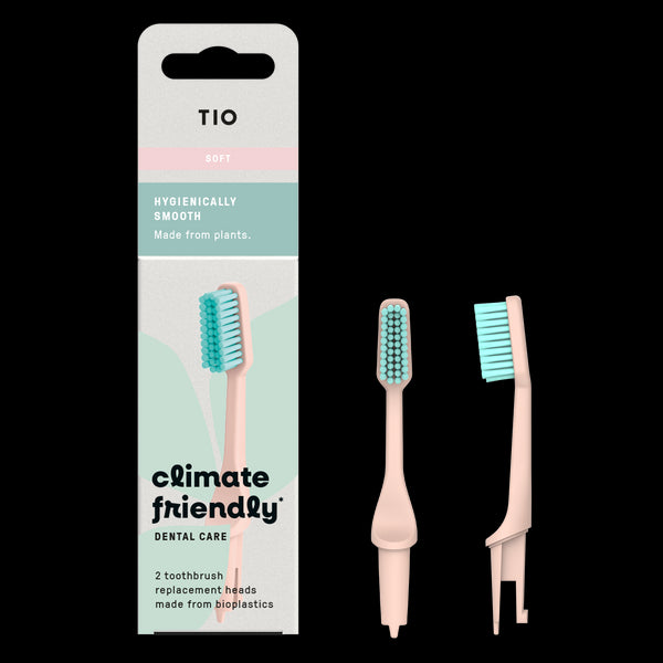 TIO TIOBRUSH Náhradné hlavice na zubnú kefku (mäkké) - Peach Blush - 2 ks