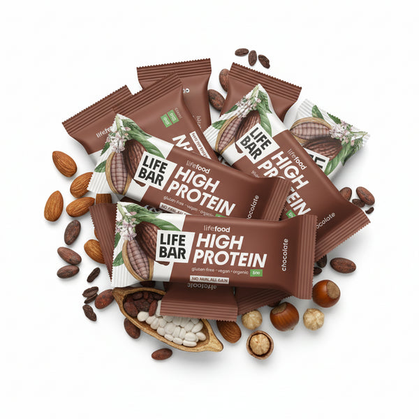 Lifefood Zvýhodněná sada 13 + 2 tyčinky zdarma - Lifebar proteinová s kakaem BIO (15 x 40 g)