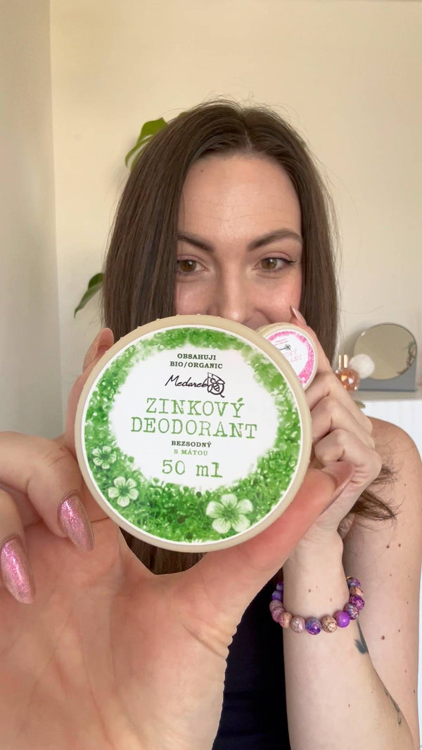 Medarek Krémový deodorant zinkový bez sody - Sladká máta (30 ml)
