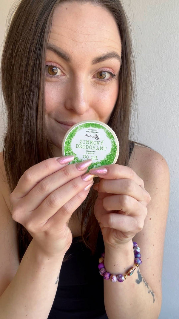 Medarek Krémový deodorant zinkový bez sody - Sladká máta (30 ml)