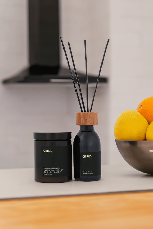 Mulieres Přírodní aroma difuzér s tyčinkami - citrus (100 ml)