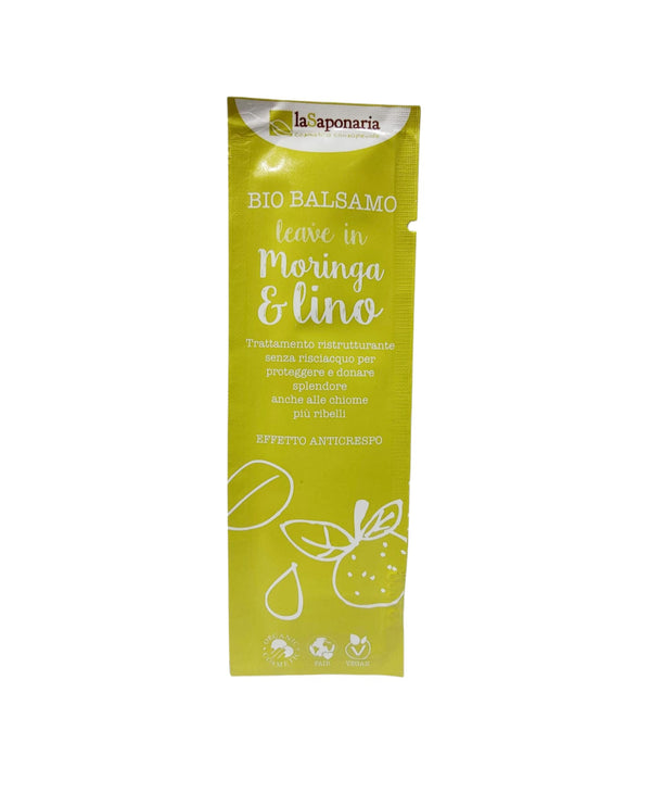 laSaponaria Bezoplachový kondicionér s moringou a lněným olejem BIO - vzorek (5 ml)