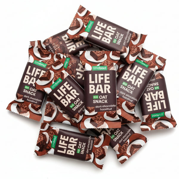 Lifefood Zvýhodněná sada 13 + 2 tyčinky zdarma - Lifebar Oat Snack Dark Chocolate Hazelnut BIO (15 x 40 g)