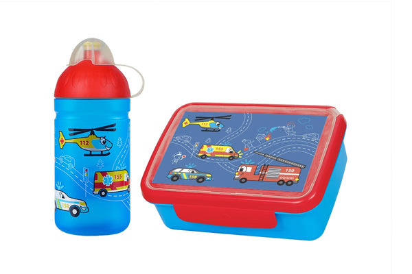 Zdravá fľaša SET krabice a fľaše 0,5 l - Záchranári