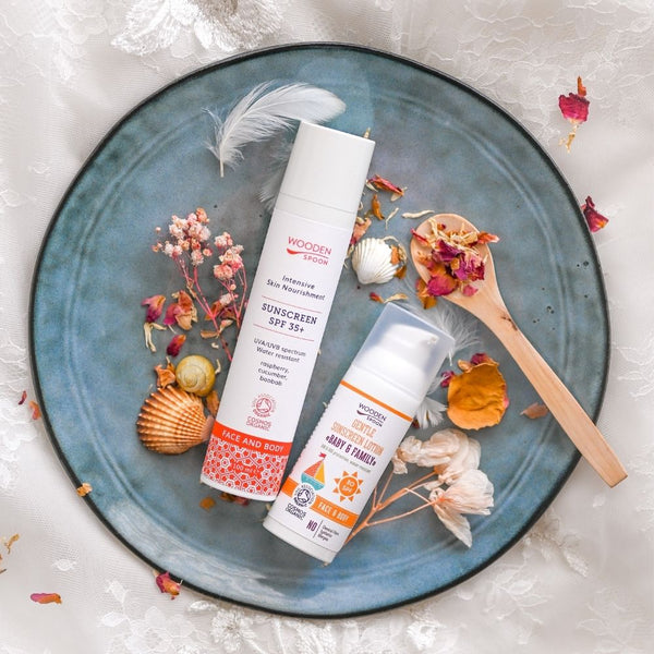 Drevená lyžica Opaľovacie mlieko na tvár a telo SPF 35+ <tc>BIO</tc> (100 ml)