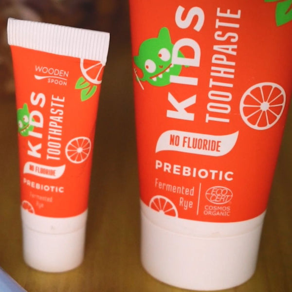 Drevená lyžička Probiotická zubná pasta pre deti <tc>BIO</tc> (50 ml)