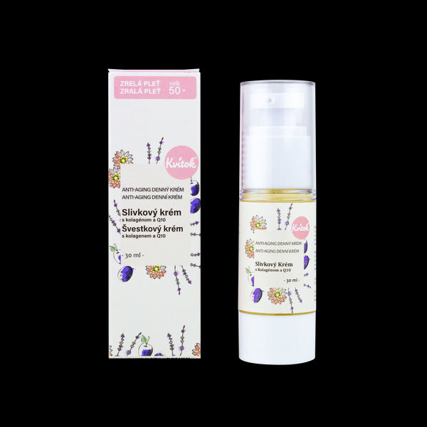 Kvitok Slivkový denný krém pre zrelú pleť 50+ (30 ml)