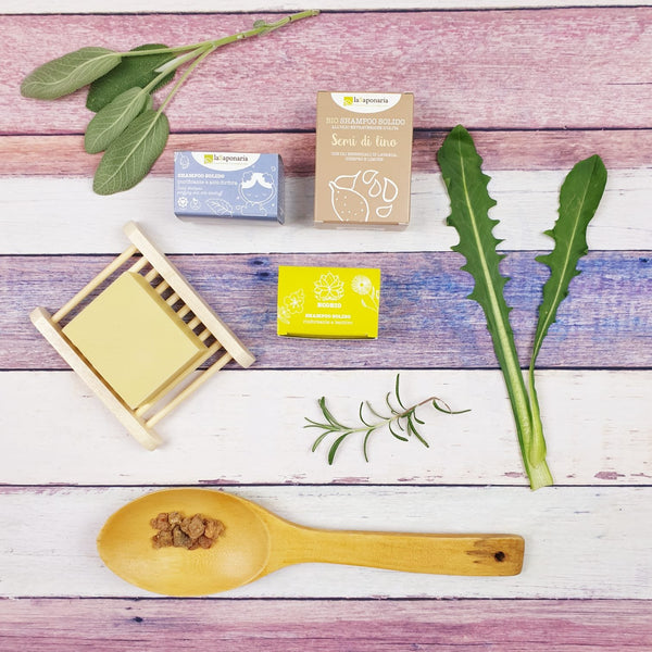 laSaponaria Tuhé mydlo na vlasy s ľanovým olejom <tc>BIO</tc> (100 g)