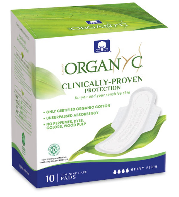 Organyc Nočné vložky s krídlami Heavy (10 ks)