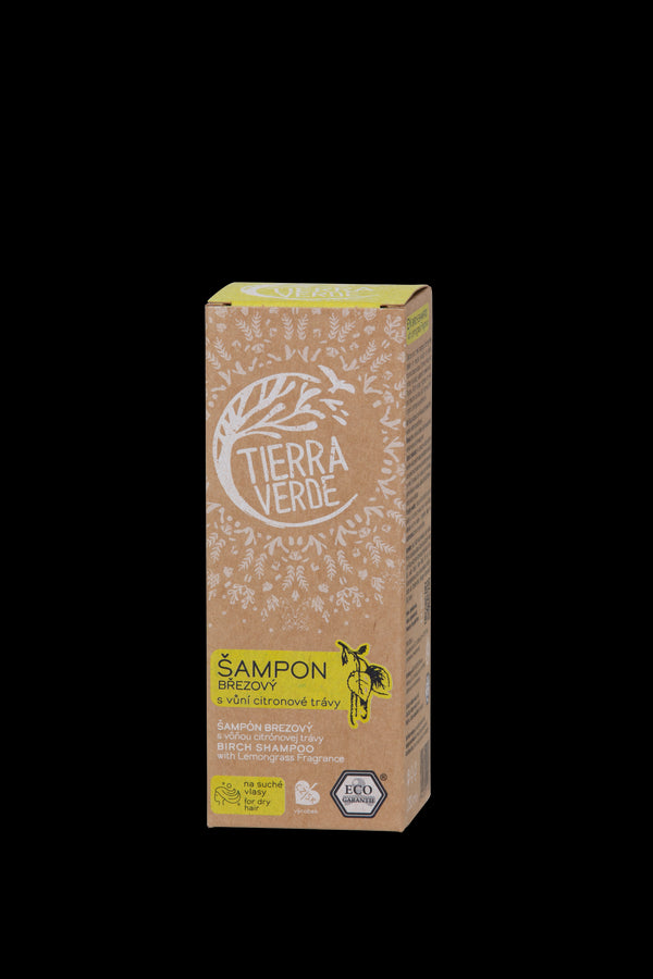 Tierra Verde Brezový šampón na suché vlasy s citrónovou trávou