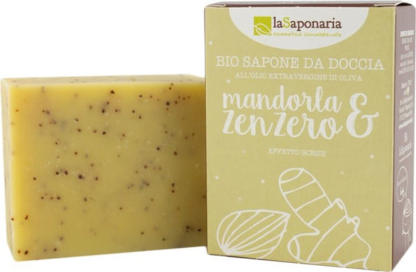 Tuhé olivové mydlo laSaponaria <tc>BIO</tc> - Mandle a zázvor (100 g)