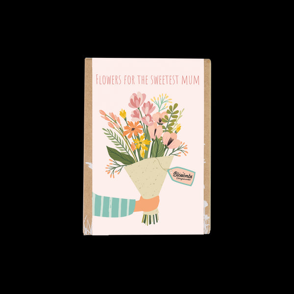 Kvetinové bomby - mini darčeková sada "Pre najlepšiu mamu" - kytica (4 ks)