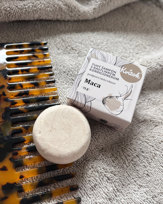 Kvitok tuhý šampón s kondicionérom Maca