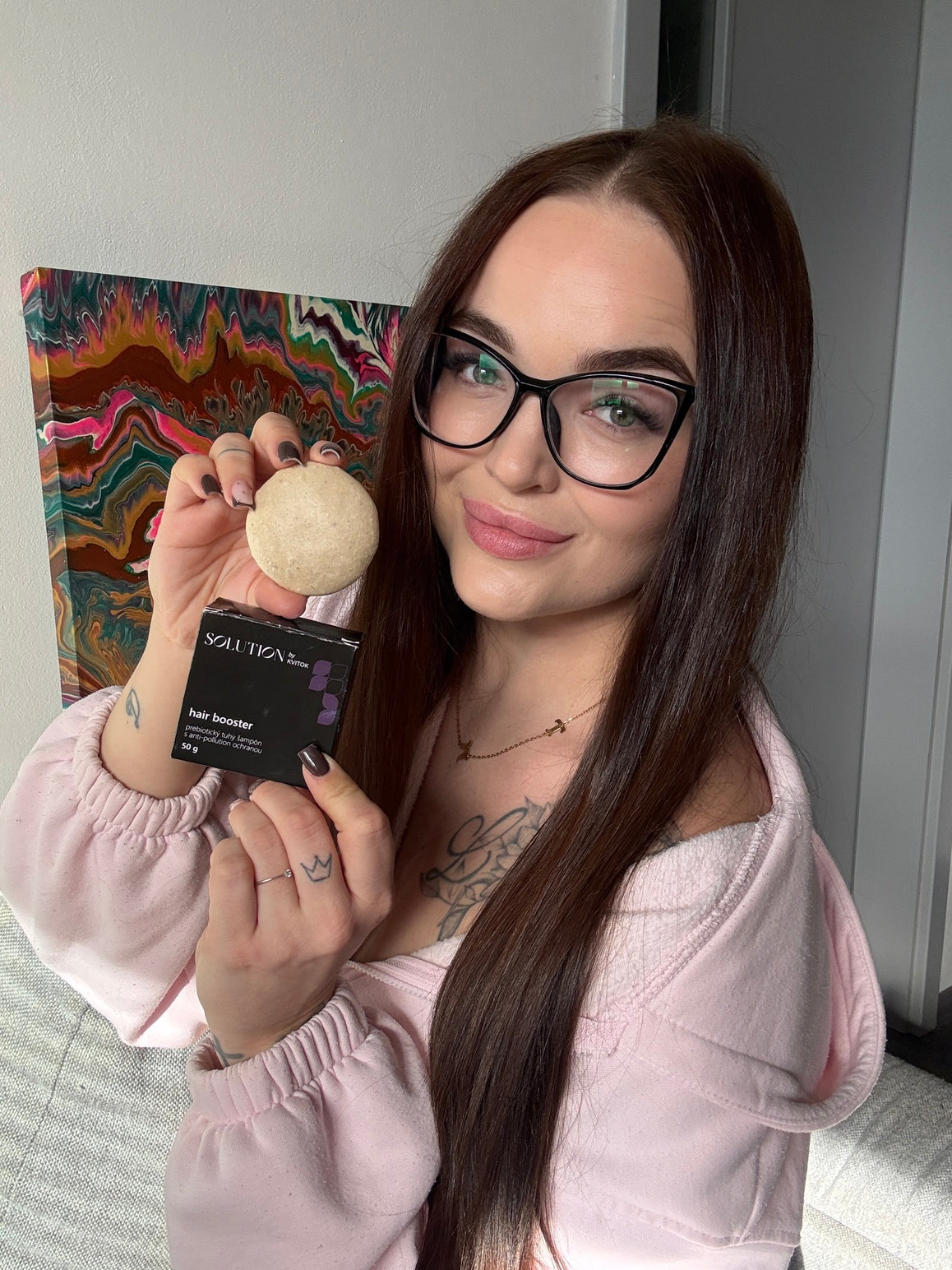 Kvitok Solution Prebiotický tuhý šampón s ochranou proti znečisteniu Hair Booster (50 g)