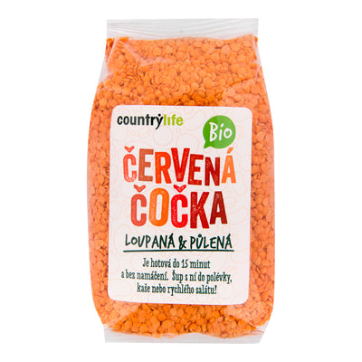 Country Life Čočka červená půlená loupaná BIO (500 g)