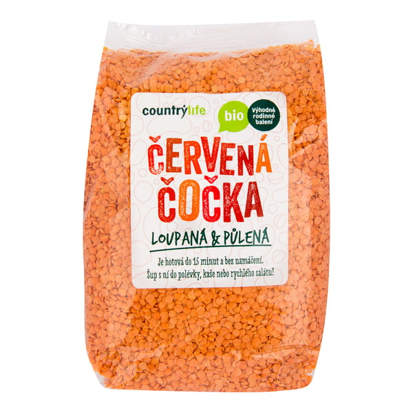 120062 Čočka červená půlená 1 kg BIO COUNTRY LIFE-1