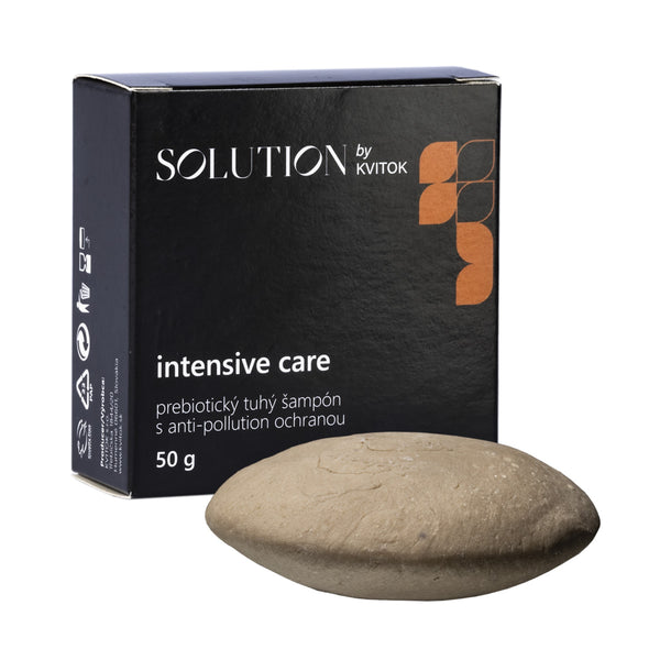Kvitok Solution Prebiotický tuhý šampón s ochranou proti znečisteniu Intensive Care (50 g)