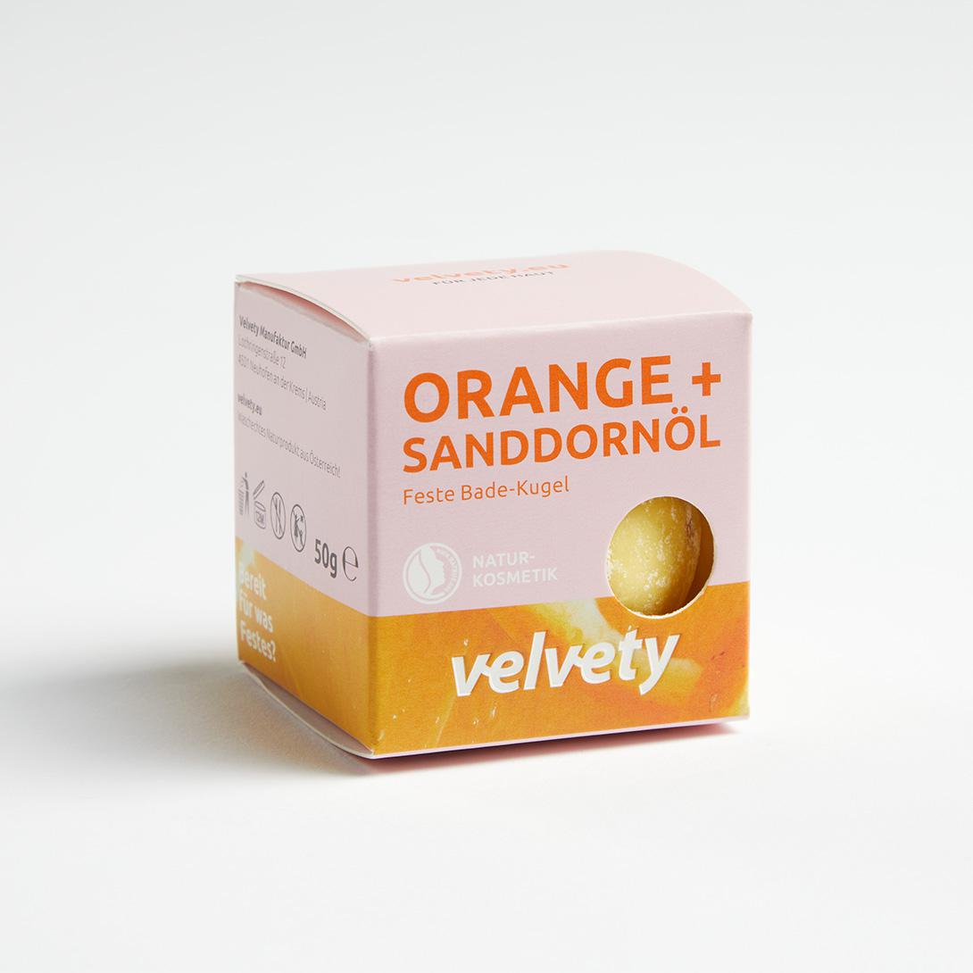 Zamatová bomba do kúpeľa s rakytníkovým olejom - Orange (50 g)